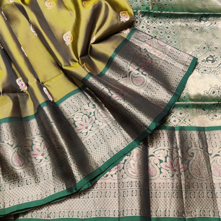 Meenakari kanchi lightweight pattu Saree - KMP134