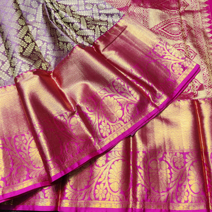 Kanchi pattu half fine bridal wear saree HF26
