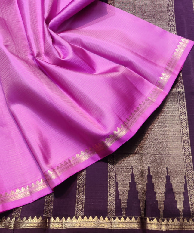 Kanchi pattu small border saree - KMP2030