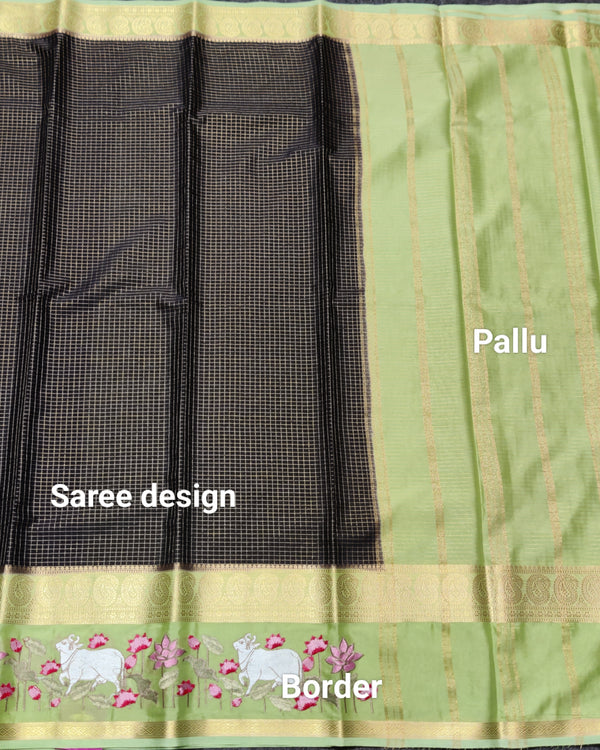 Semi crepe silk saree - SC02 alternate view