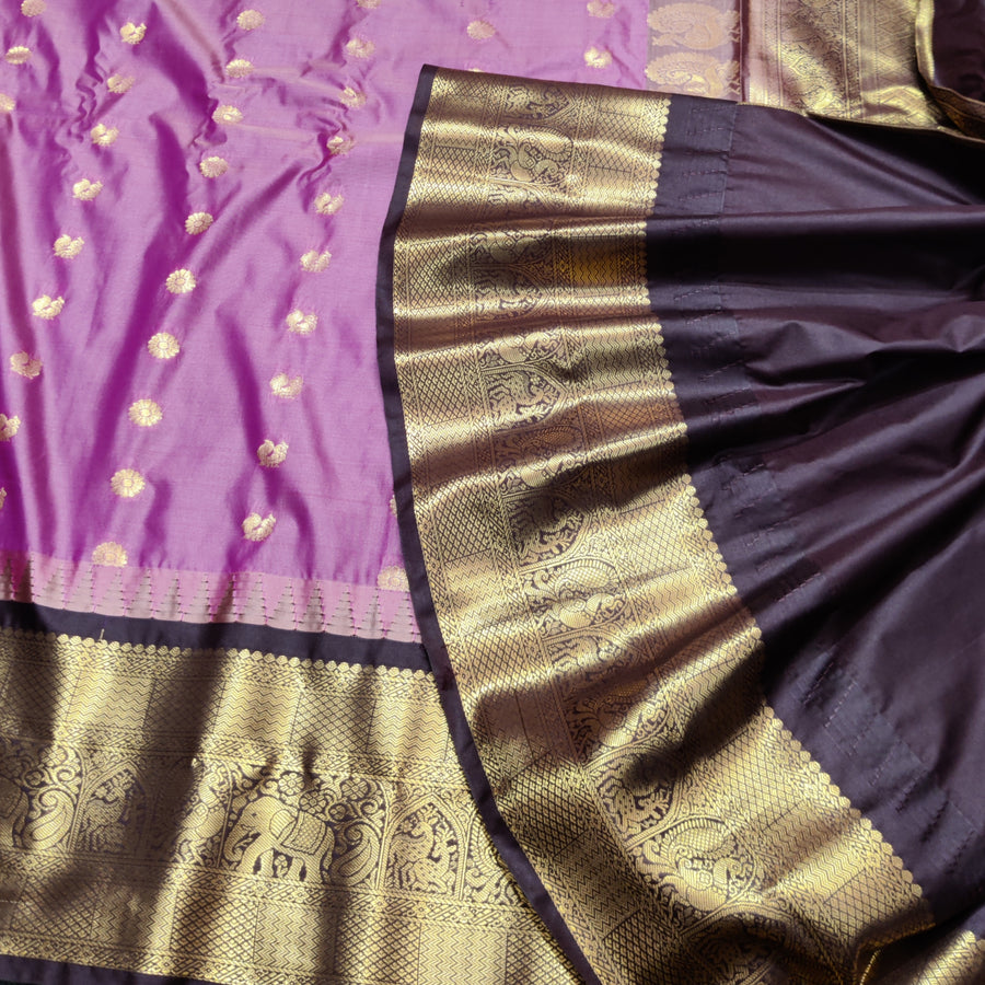 Gadwal Semi Silk Saree - GSM09