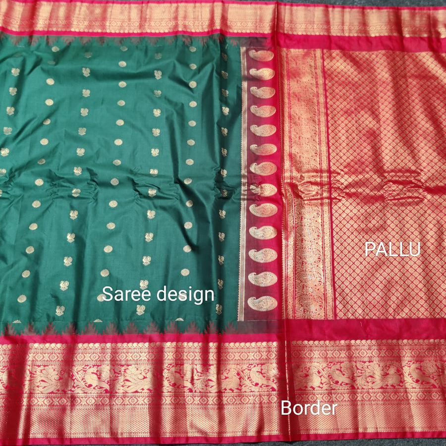 Gadwal Semi Silk Saree - GSM09