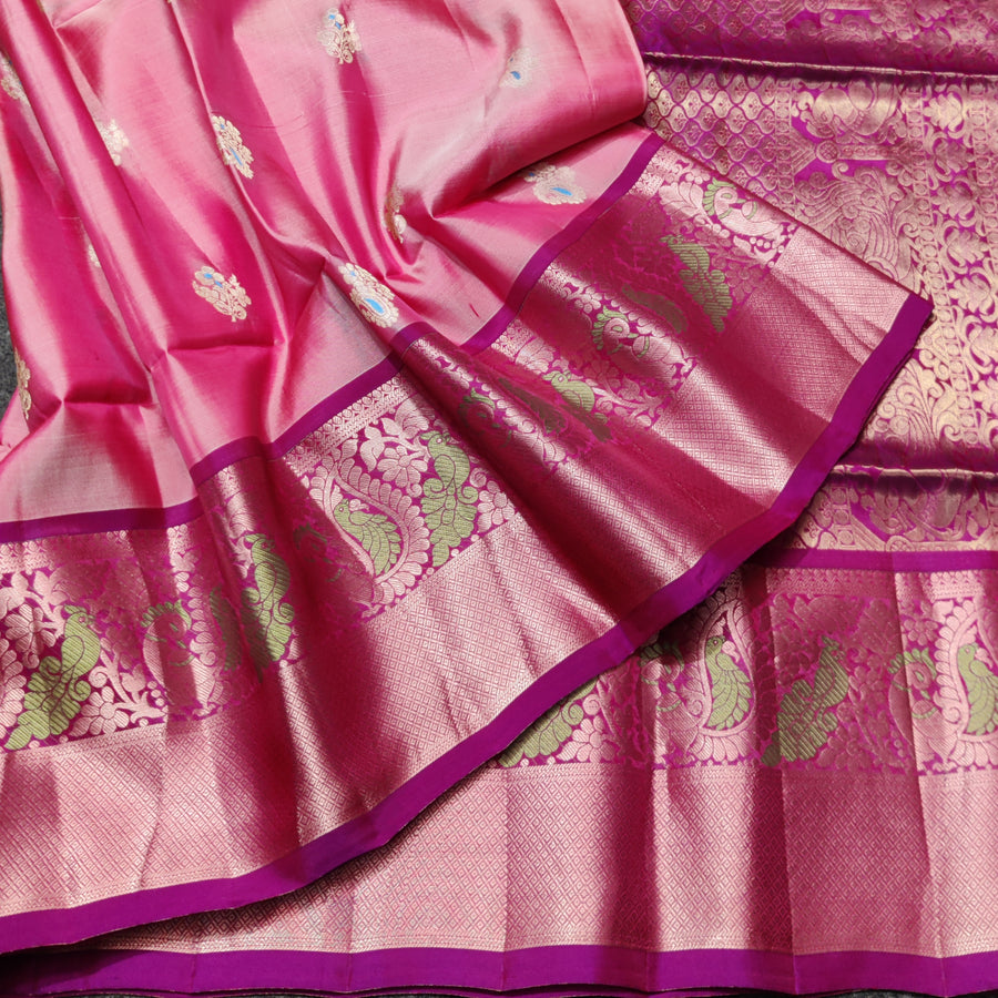Meenakari kanchi lightweight pattu Saree - KMP136