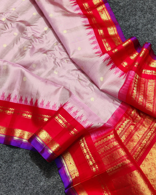 Gadwal Kuttu handloom Pure silk saree - GPS237