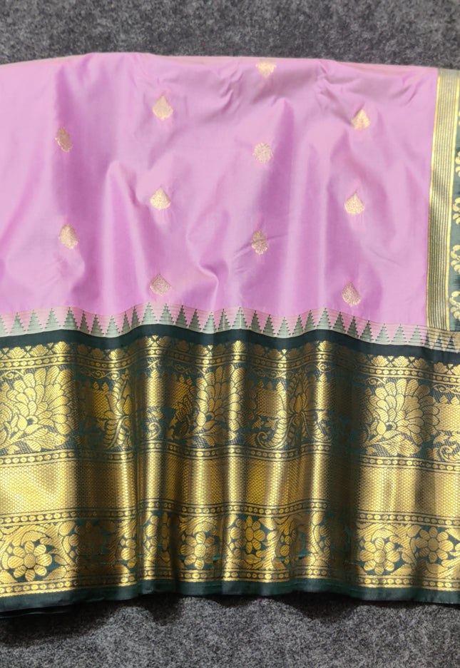 Gadwal Semi Silk Saree - GSM16