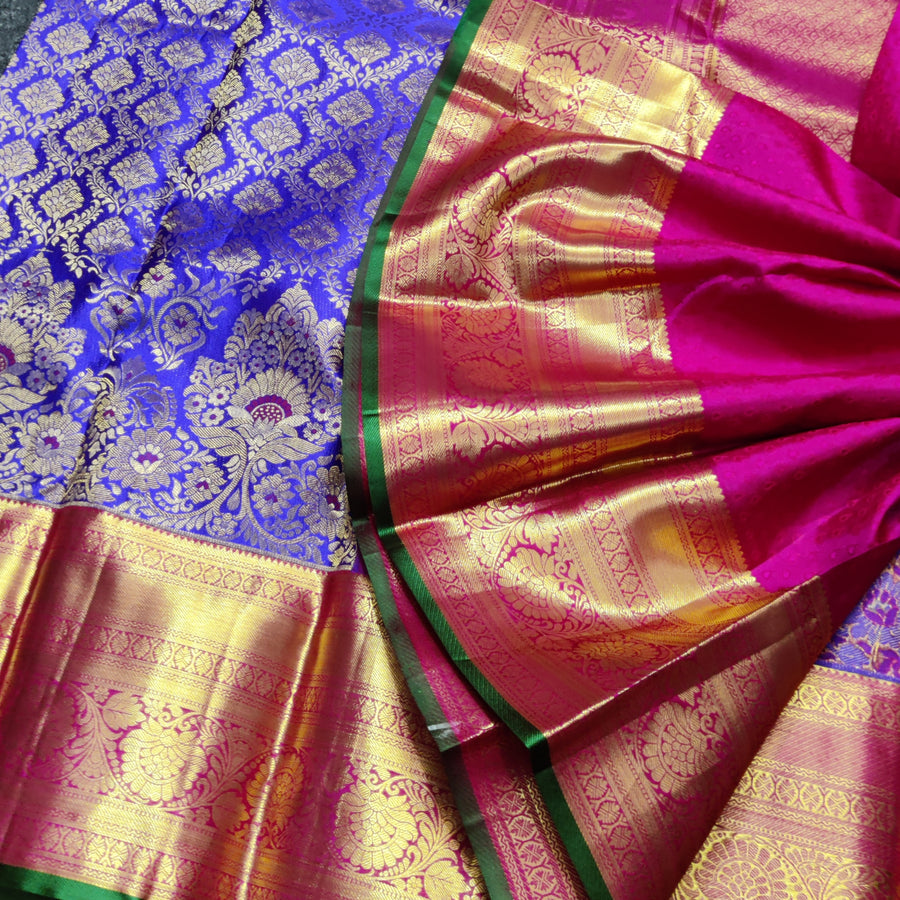 Kanchi Meenakari Brocade Pure handloom Silk Saree - KMP3210