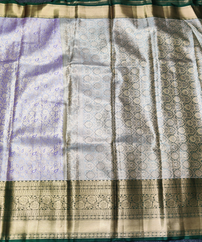 Kanchi pattu Semi Lavender Saree -KS31
