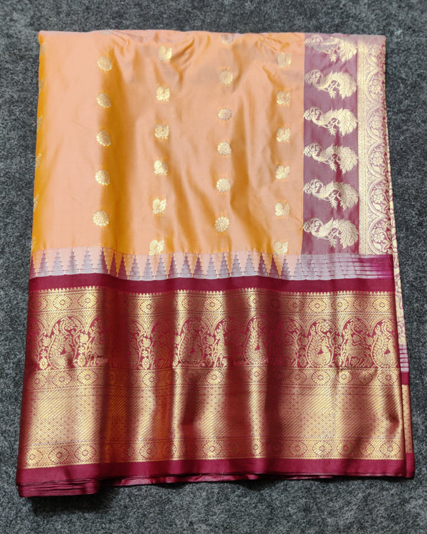 Gadwal Semi Silk Saree - GSM15