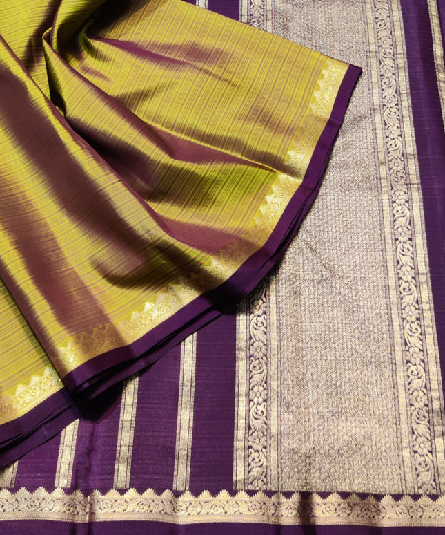 Kanchi pattu small border saree - KMP3015