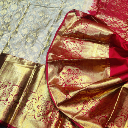 Kanchi pattu half fine bridal wear saree HF35