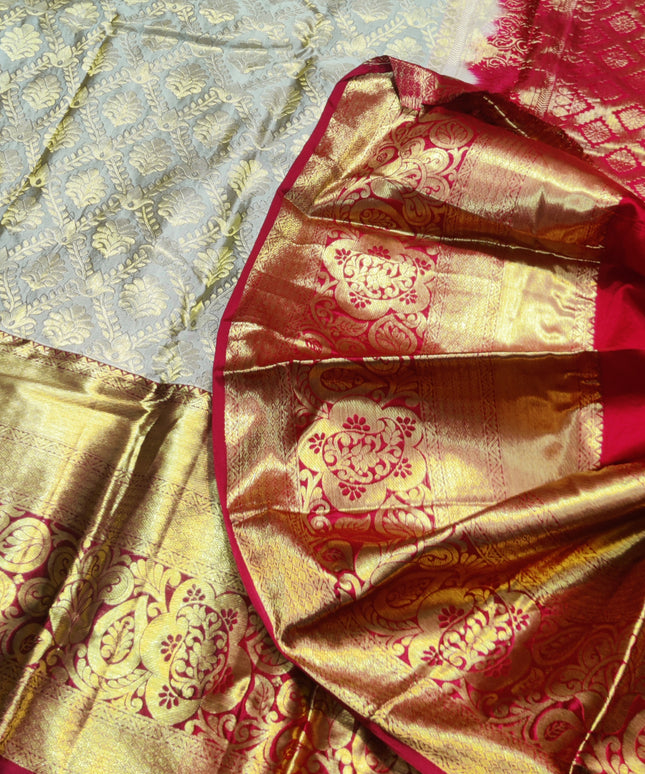 Kanchi pattu half fine bridal wear saree HF35