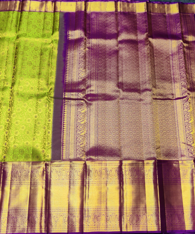 Kanchi Meenakari Brocade Pure handloom Silk Saree - KMP1643