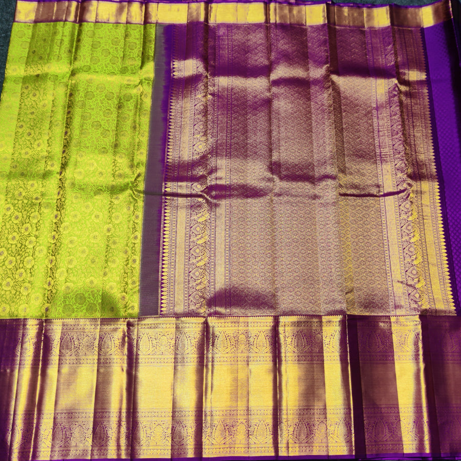 Kanchi Meenakari Brocade Pure handloom Silk Saree - KMP1643