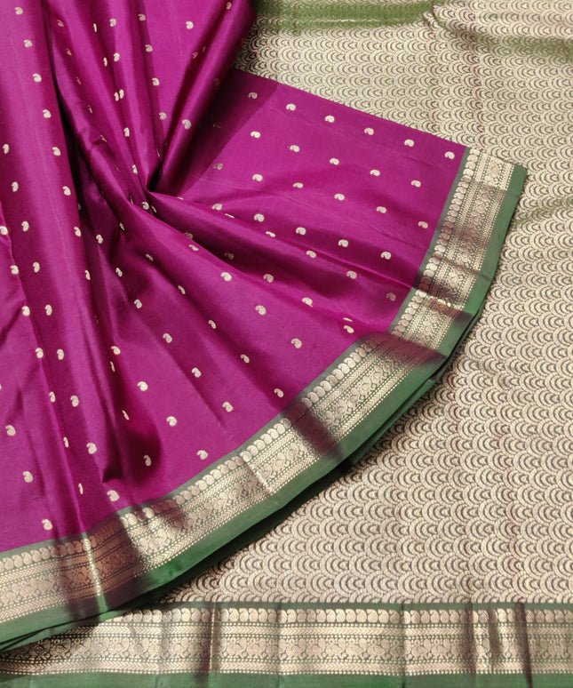 Kanchi pattu small border saree - KMP253