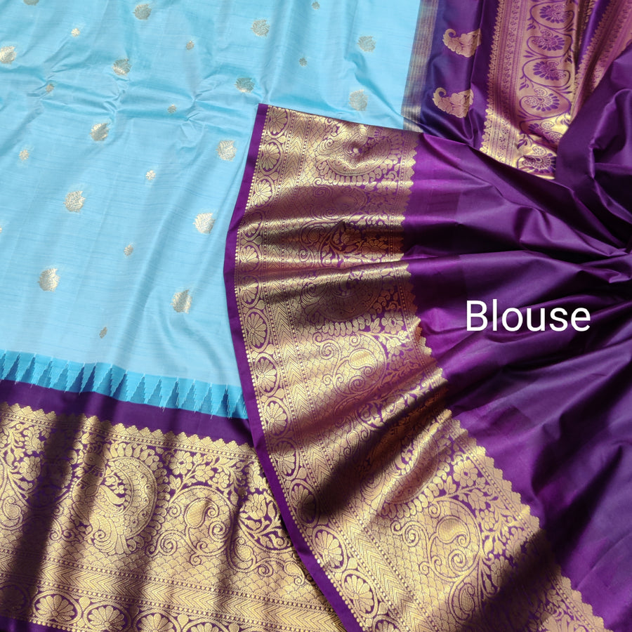 Gadwal Semi Silk Saree - GSM18