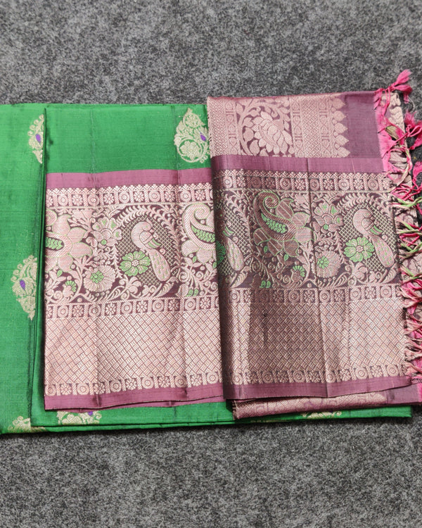 Meenakari kanchi lightweight pattu Saree - KMP139