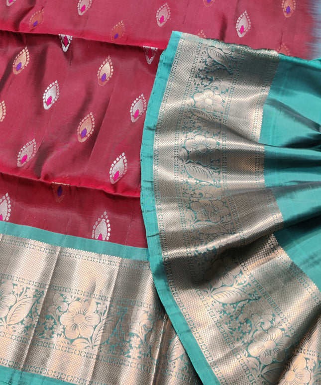 Meenakari kanchi lightweight pattu Saree - KMP3056