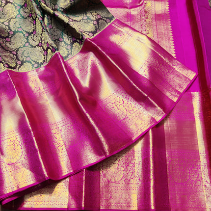 Kanchi Meenakari Brocade Pure handloom Silk Saree - KMP1992