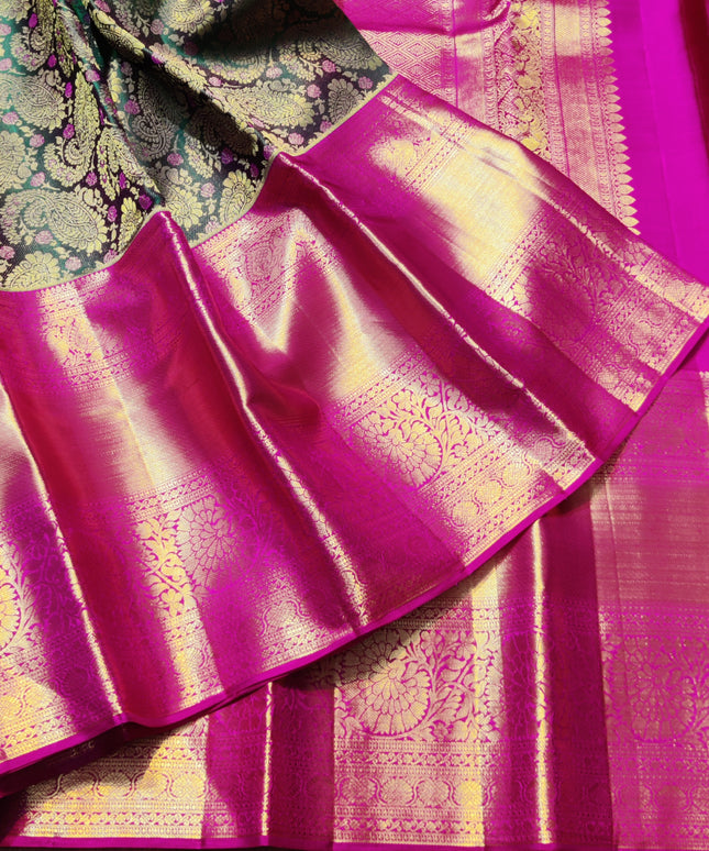 Kanchi Meenakari Brocade Pure handloom Silk Saree - KMP1992