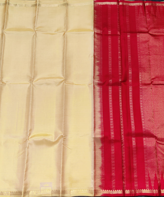 Kanchi pattu small border saree - KMP2031