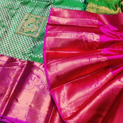 Kanchi pattu Half fine Bridal Saree -HF276