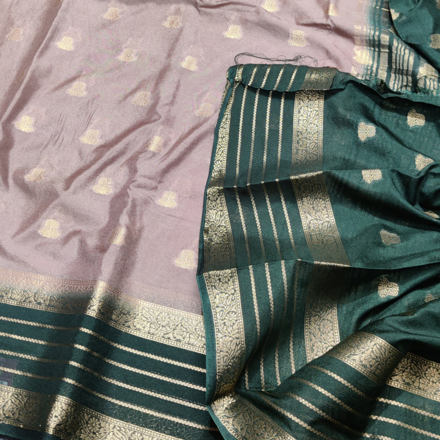 Mysore crepe semi silk saree - M05