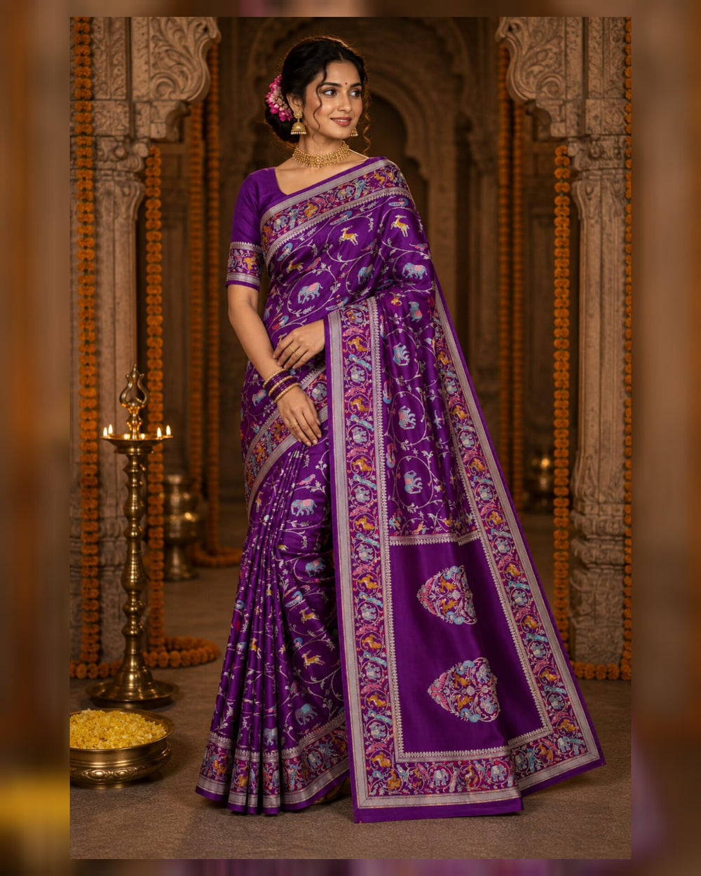 Mashru satin Silk Saree- MS48