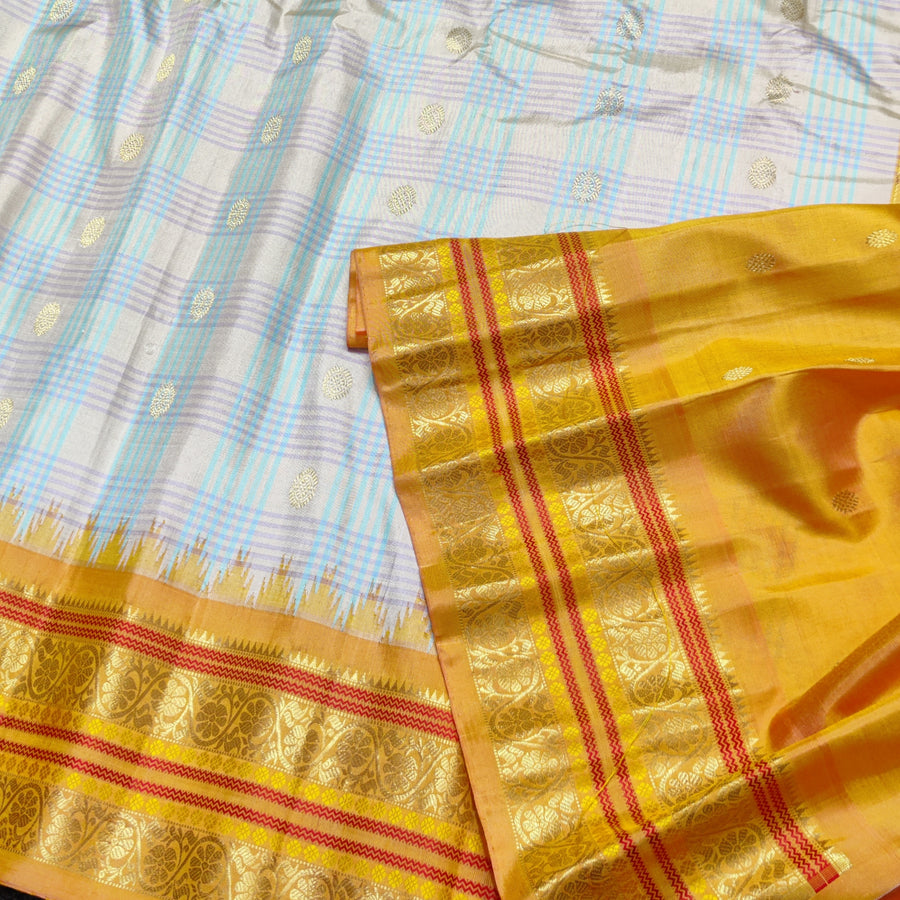 Gadwal Kuttu handloom Pure silk saree - GPS231