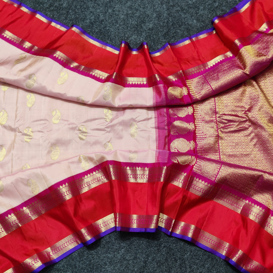 Gadwal Kuttu handloom Pure silk saree - GPS233