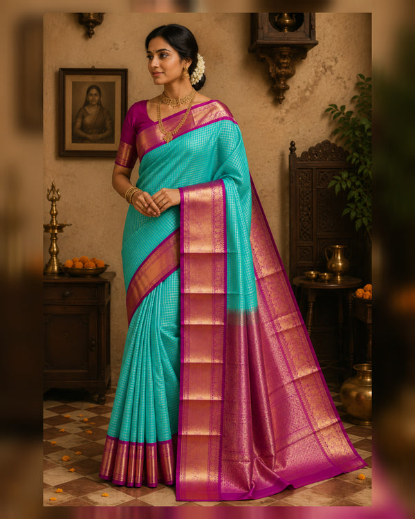 50% off Kanchi kuttu vintage Handloom saree - KMP58