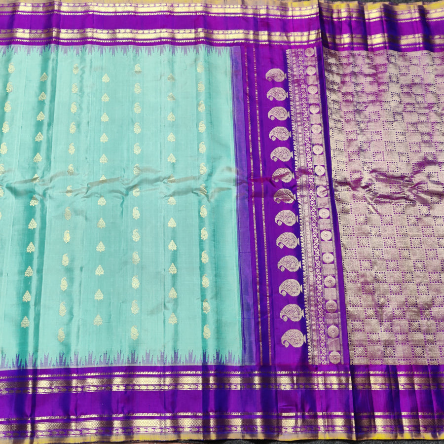 Gadwal Kuttu handloom Pure silk saree - GPS235