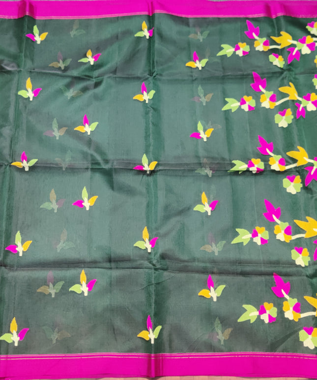 Jamdani handloom pure silk - JM04