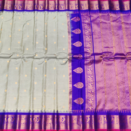 Gadwal Pure silk check Saree - GPS28