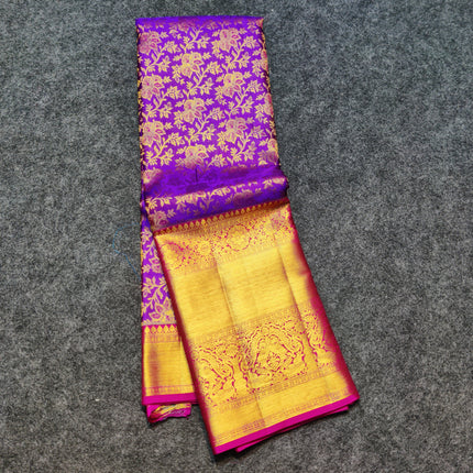 Kanchi Meenakari Brocade Pure handloom Silk Saree - KMP1989