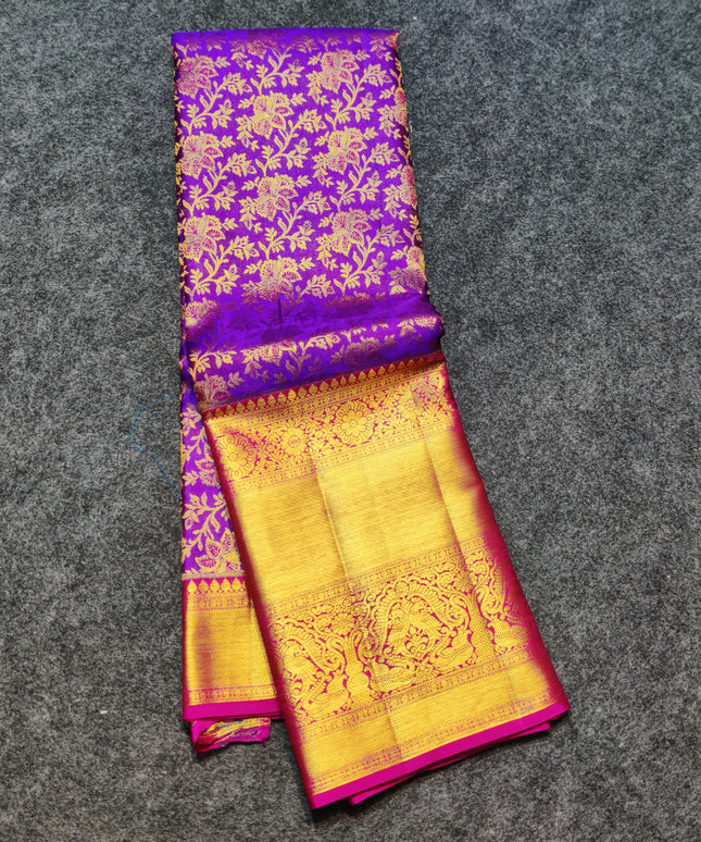 Kanchi Meenakari Brocade Pure handloom Silk Saree - KMP1989