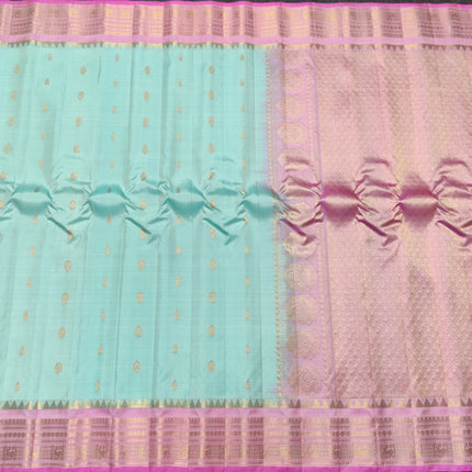 Gadwal handloom small border Pure silk saree - GPS216