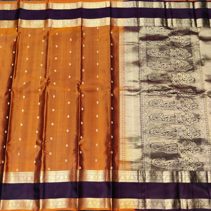 Rust kanjivaram Handloom  - KMP3100
