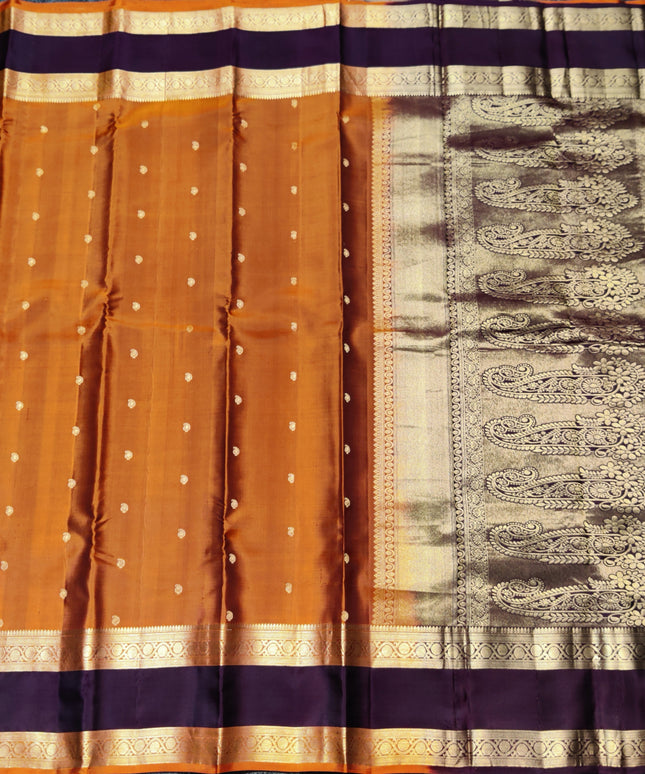 Rust kanjivaram Handloom  - KMP3100