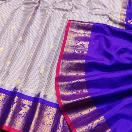 Gadwal Pure silk check Saree - GPS27