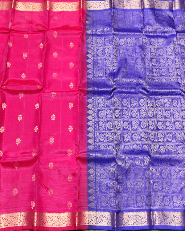 Kanchi Pure Silk Small Border Saree – KMP268 alternate view