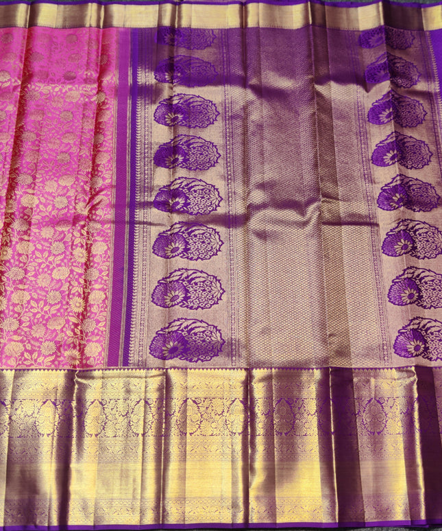 Kanchi Meenakari Brocade Pure handloom Silk Saree - KMP1646