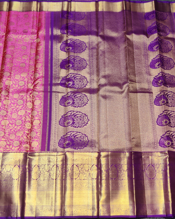 Kanchi Meenakari Brocade Pure handloom Silk Saree - KMP1646 alternate view