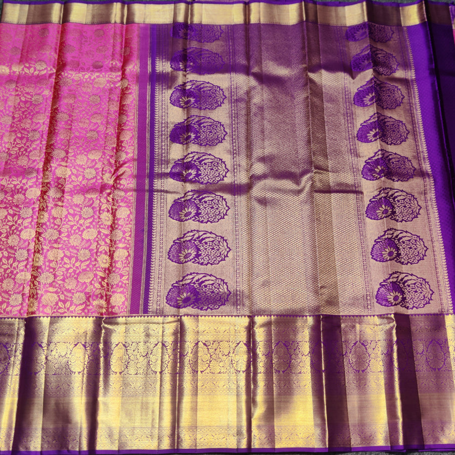 Kanchi Meenakari Brocade Pure handloom Silk Saree - KMP1646