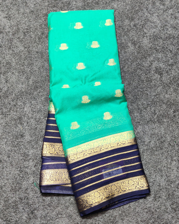Mysore crepe semi silk saree - M03