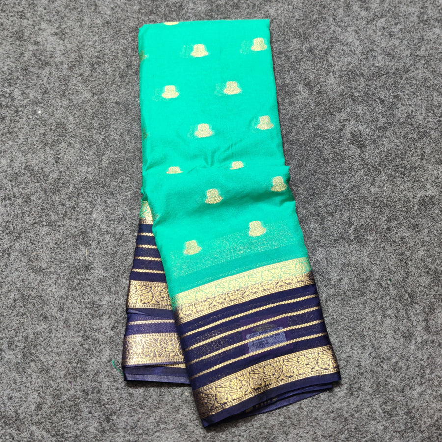 Mysore crepe semi silk saree - M03