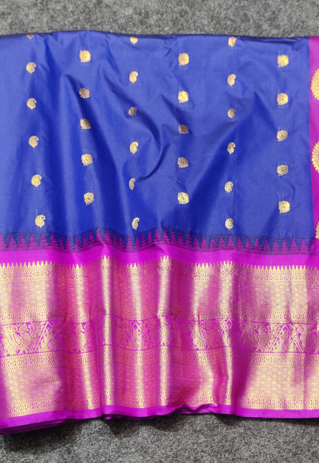 Gadwal Semi Silk Saree - GSM21