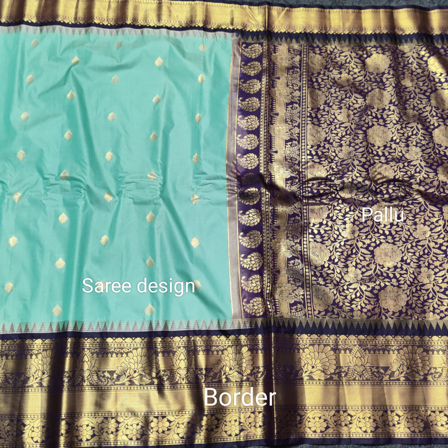 Gadwal Semi Silk Saree - GSM11