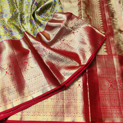 Kanchi Meenakari Brocade Pure handloom Silk Saree - KMP1781