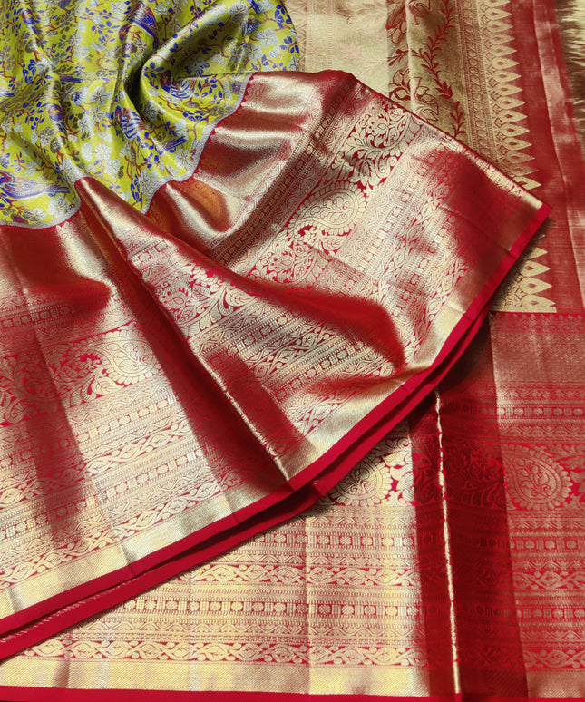 Kanchi Meenakari Brocade Pure handloom Silk Saree - KMP1781