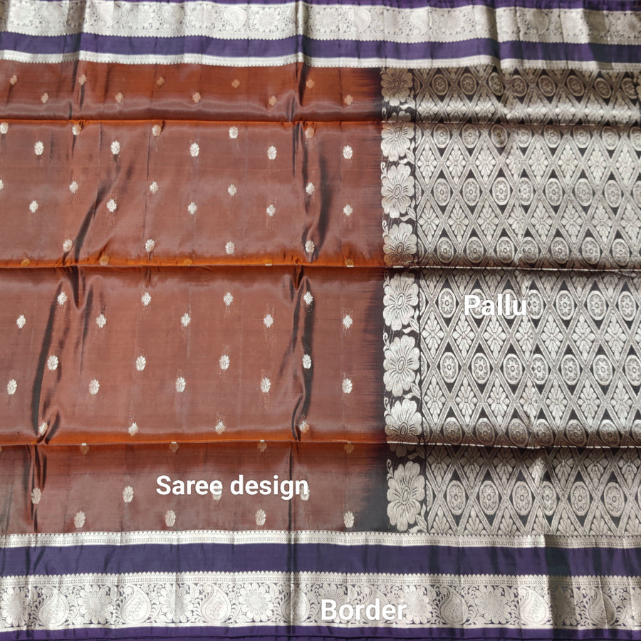 Vintage Lightweight Gap border pattu - LWP421